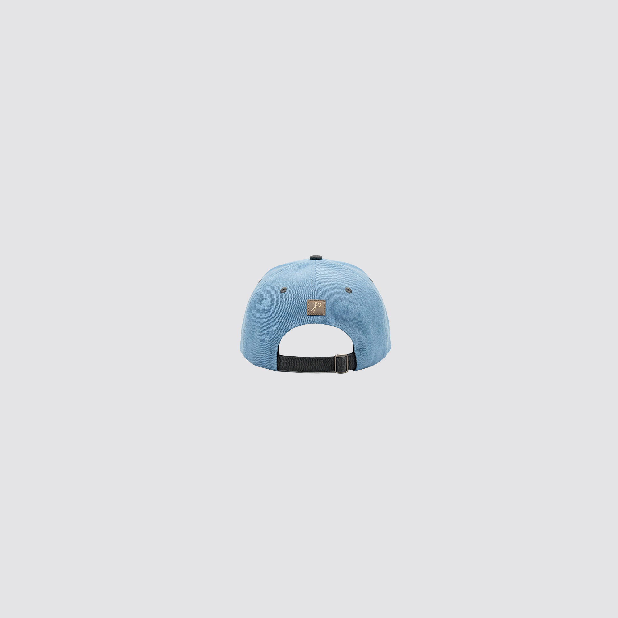 Babyblaue Cap mit grauem Schirm und JIMI PALAIS Logo in Weiß