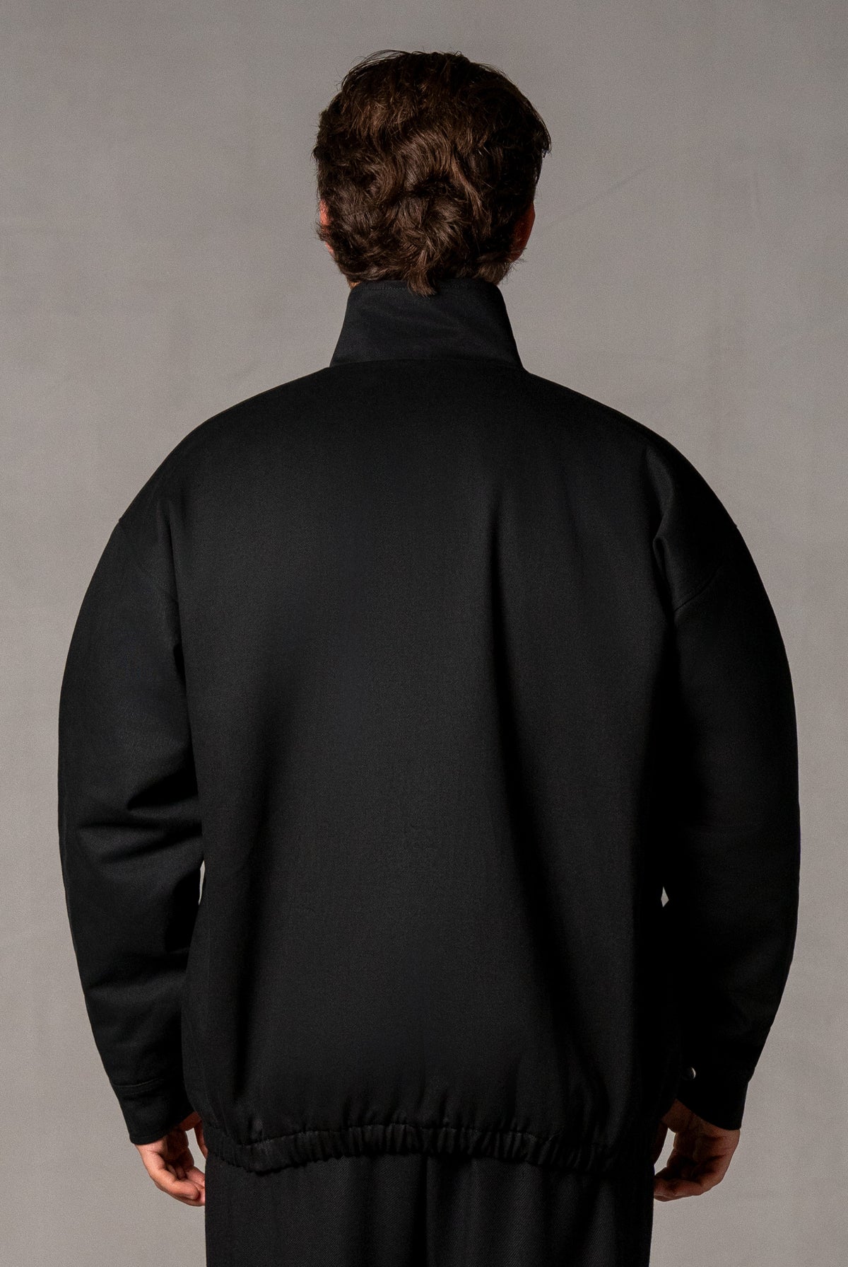 Herren Jacke Schwarz mit JIMI PALAIS Logo – Schwarz, Rückansicht