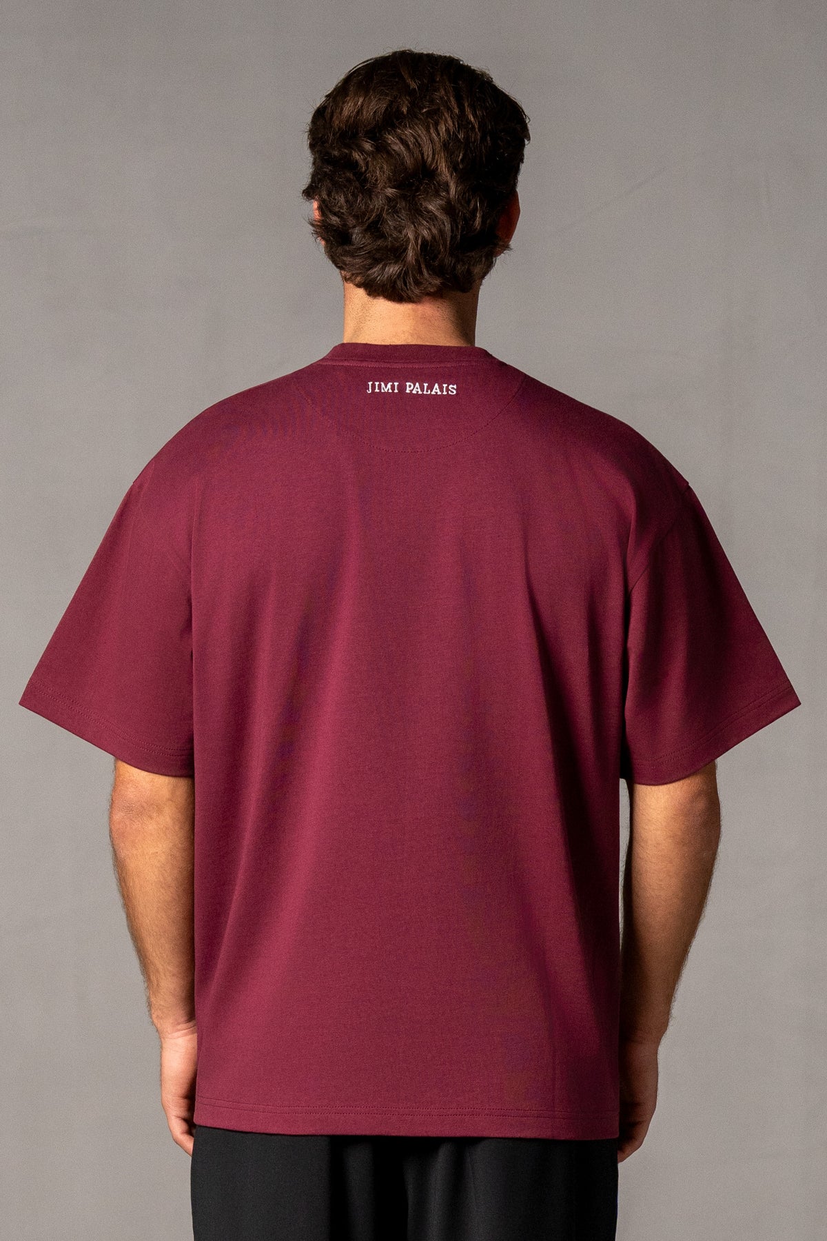Herren T-Shirt Rot mit Japan-Herz – Rot, Rückansicht