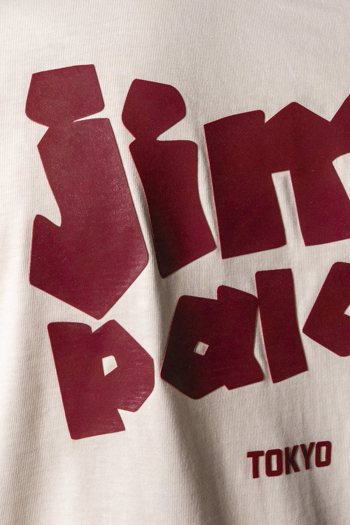 Herren T-Shirt Beige mit JIMI PALAIS Tokyo-Print – Beige, Detail