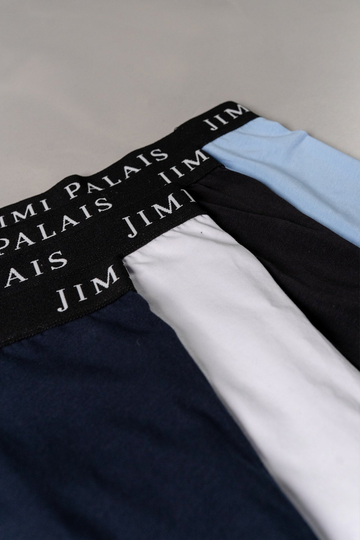 Herren Boxershorts im 4er-Set, Detail des JIMI PALAIS Logobunds