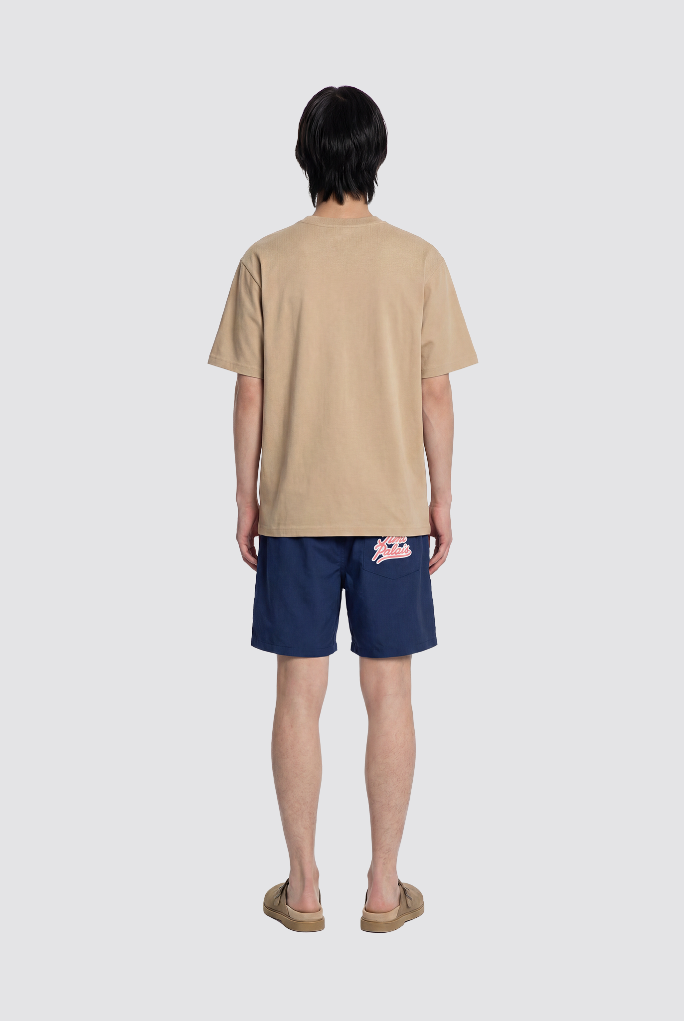 Badehose mit Kordelzug und Branding auf der Gesäßtasche