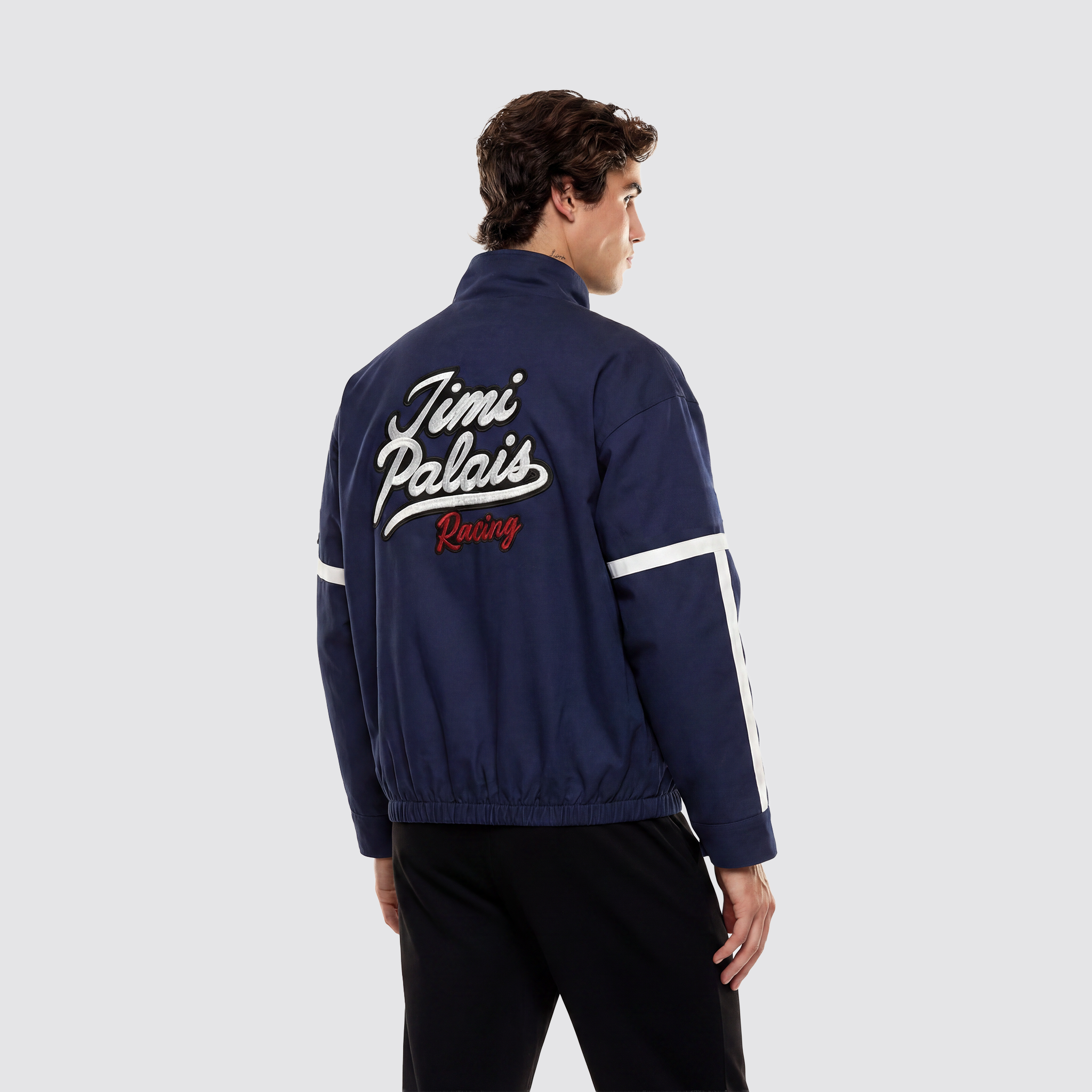 Racing Jacke mit großer „Jimi Palais Racing“ Rückenstickerei