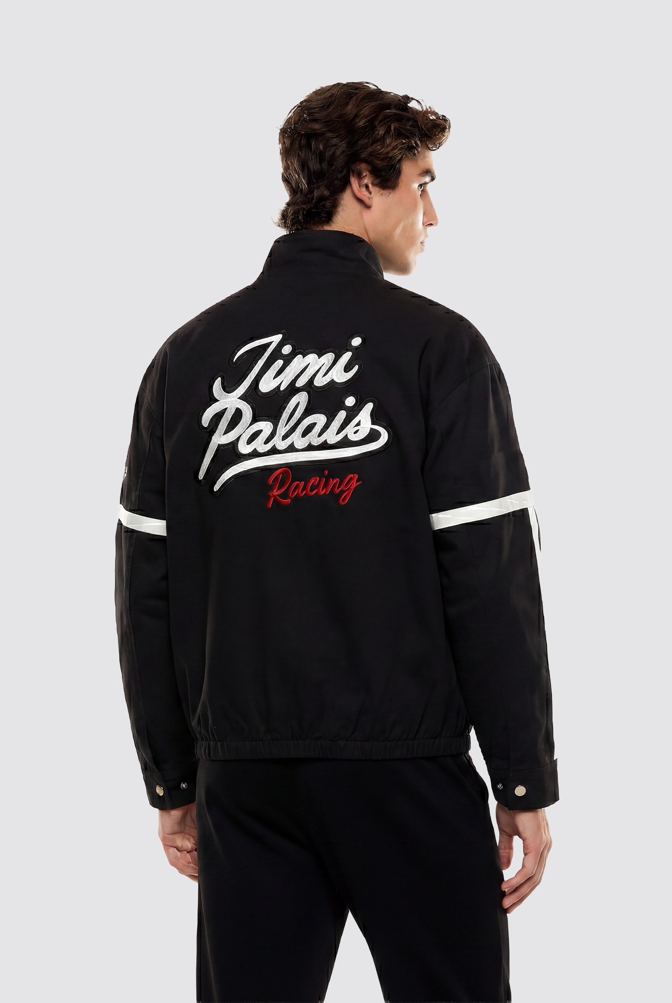 Racing Jacke mit großer „Jimi Palais Racing“ Rückenstickerei
