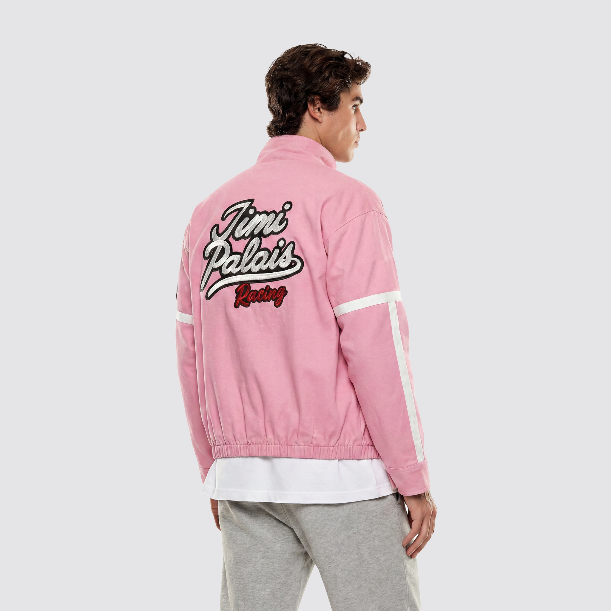 Racing Jacke mit großer „Jimi Palais Racing“ Rückenstickerei