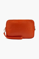 Portemonnaie aus Kalbsleder mit Monogramm in Orange von JIMI PALAIS