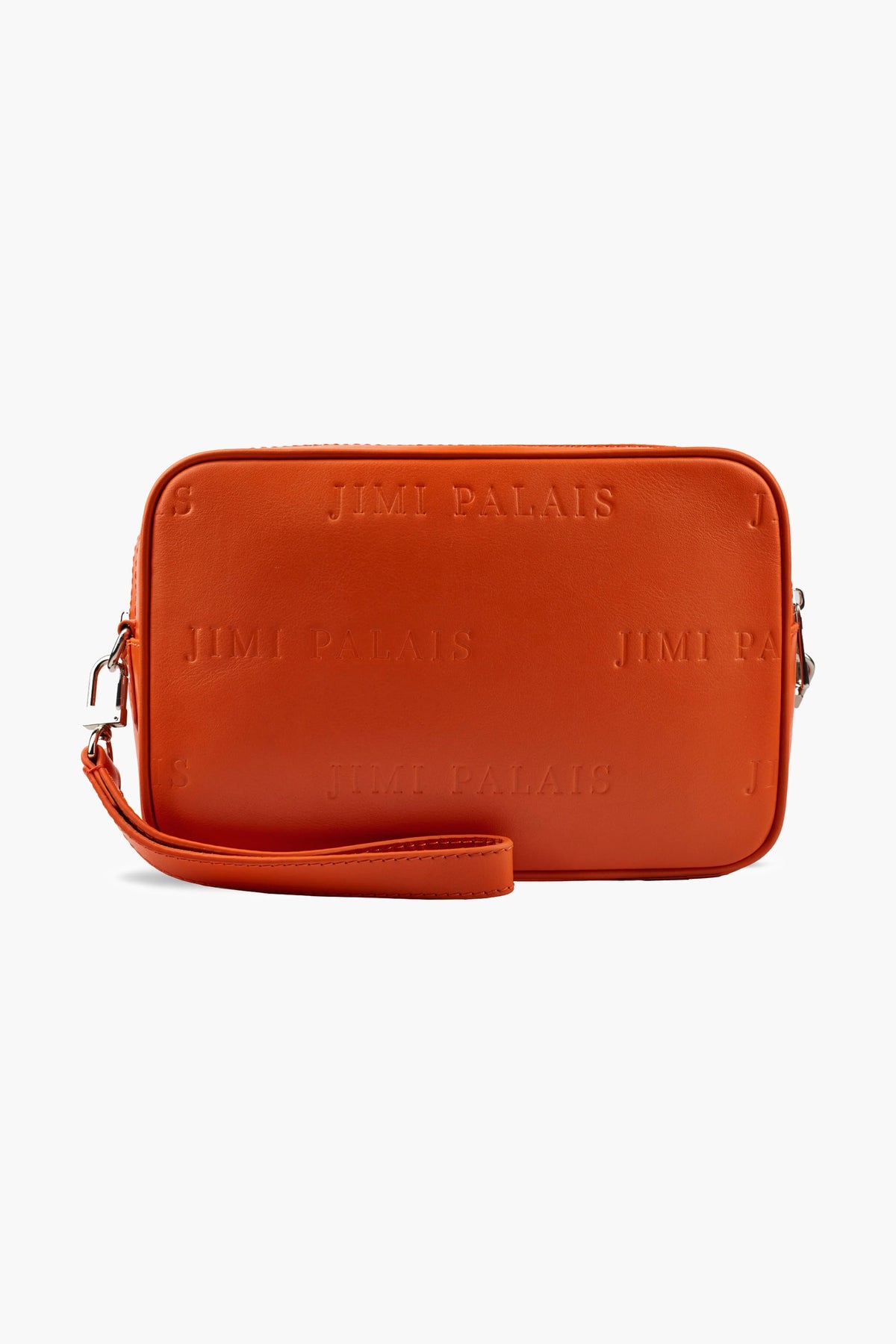 Portemonnaie aus Kalbsleder mit Monogramm in Orange von JIMI PALAIS