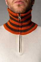 Herren Strickpolo mit Reißverschluss in Beige – Beige, Detail