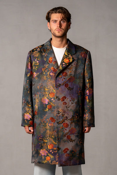 Coat with Japanese Floral Pattern | JAPAN LOVE