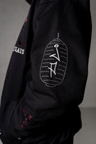 Herren Jacke mit japanischen Stickereien – Schwarz, Detail