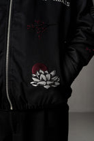Herren Jacke mit japanischen Stickereien – Schwarz, Detail