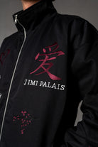 Herren Jacke mit japanischen Stickereien – Schwarz, Detail