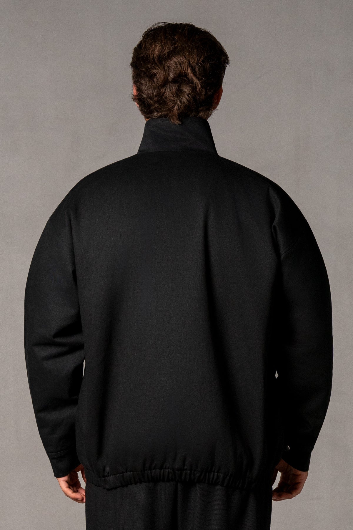 Herren Jacke Schwarz mit JIMI PALAIS Logo – Schwarz, Rückansicht