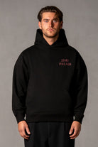 Herren Hoodie Schwarz mit Japan-Print – Schwarz, Vorderansicht