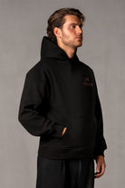 Herren Hoodie Schwarz mit Japan-Print – Schwarz, Seitenansicht