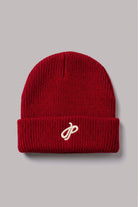 Herren Mütze mit JIMI PALAIS Monogramm – Bordeauxrot, Vorderansicht