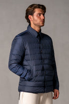 Herren Pufferjacke Dunkelblau mit JIMI PALAIS Stick – Dunkelblau, Seitenansicht