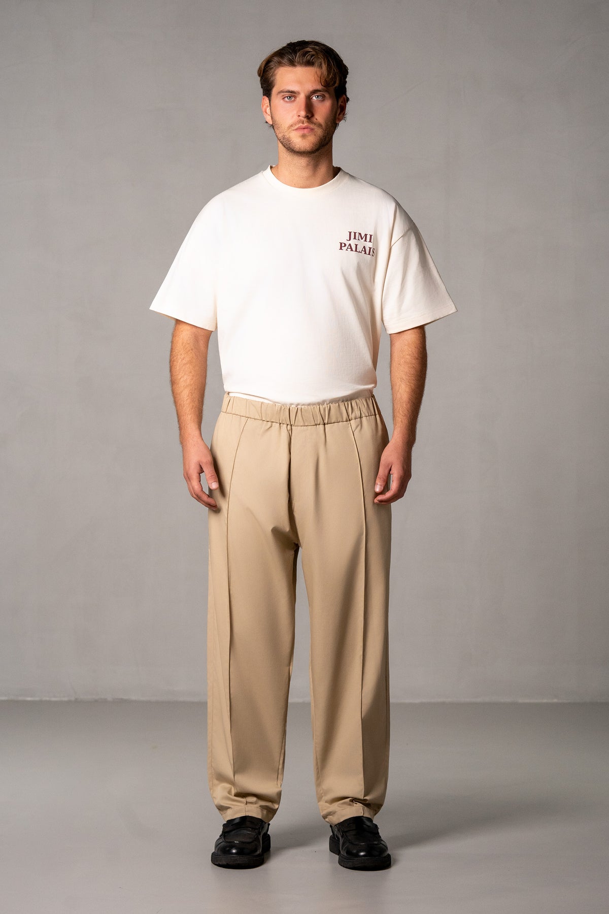 Herren Stoffhose Beige – Beige, Vorderansicht