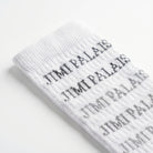 Socken mit JIMI PALAIS Schriftzug und Gummiband 