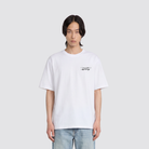 Oversized T Shirt mit kleinem Brustprint und Graffiti Rückenprint