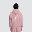 Hoodie mit J Monogramm vorne und großem Print auf der Rückseite
