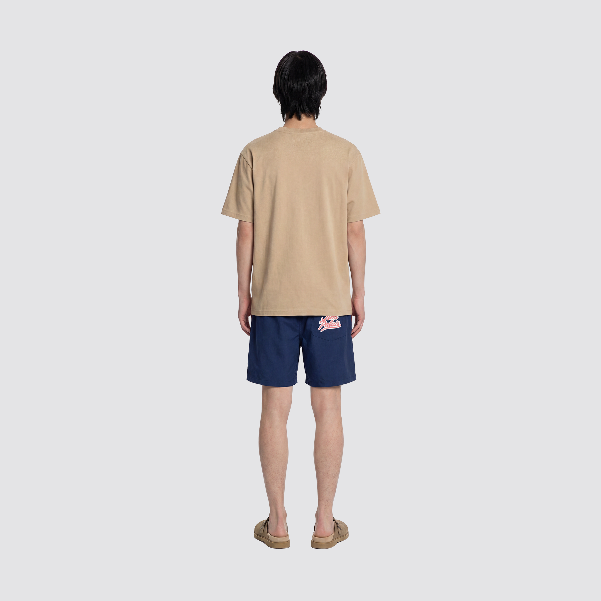 Badehose mit Kordelzug und Branding auf der Gesäßtasche