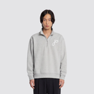 Sweater mit Reißverschluss und J Monogramm Stickerei