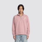 Sweater mit Reißverschluss und J Monogramm Stickerei