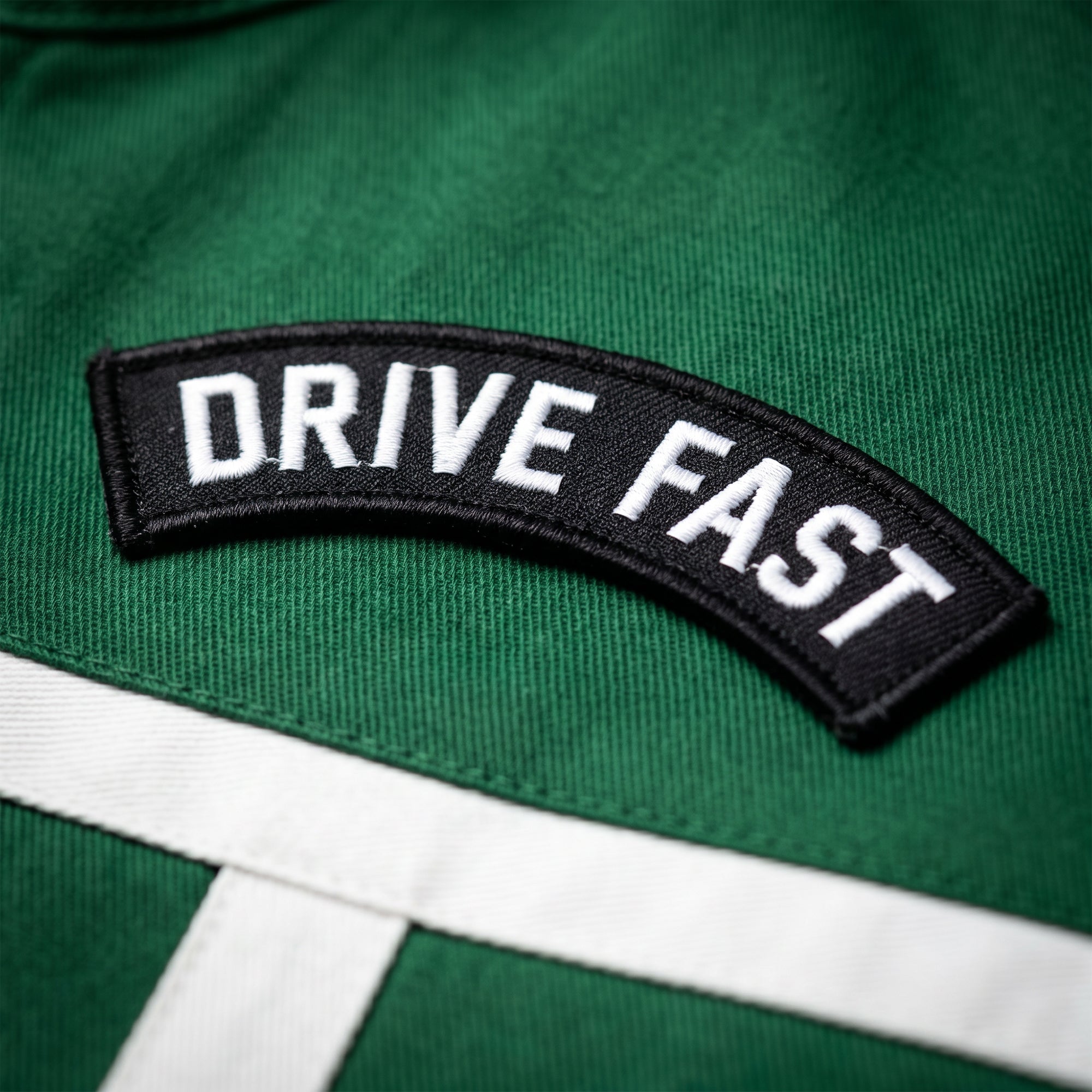 Jimi Palais Racing Jacke mit Applikationen und Rückenstickerei