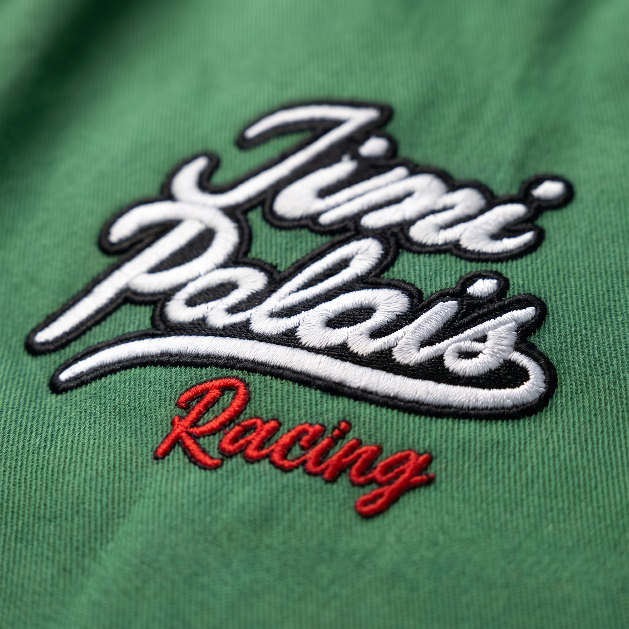 Jimi Palais Racing Jacke mit Applikationen und Rückenstickerei