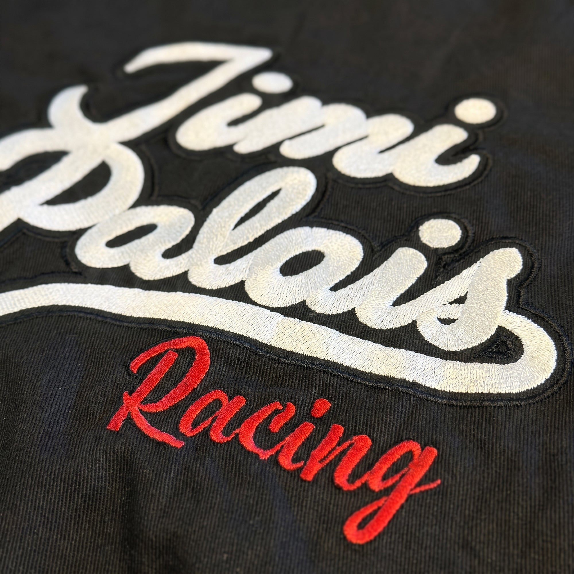 Jimi Palais Racing Jacke mit Applikationen und Rückenstickerei