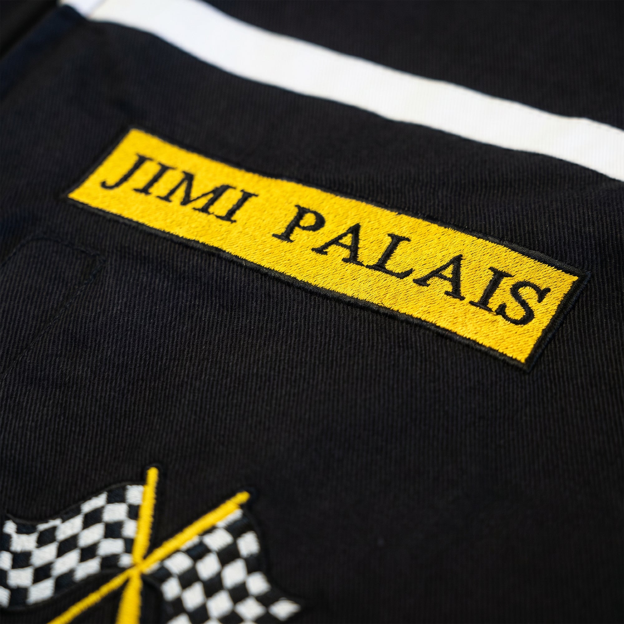 Jimi Palais Racing Jacke mit Applikationen und Rückenstickerei