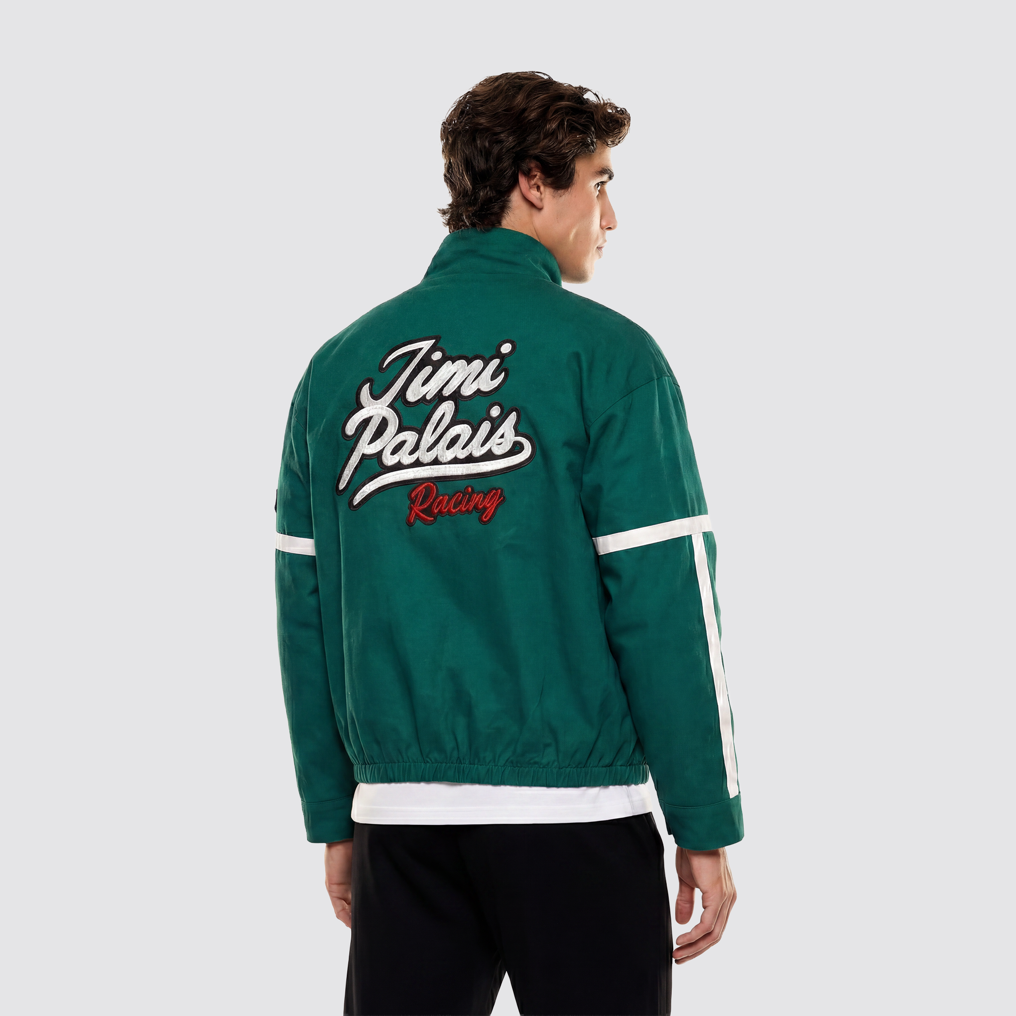 Racing Jacke mit großer „Jimi Palais Racing“ Rückenstickerei
