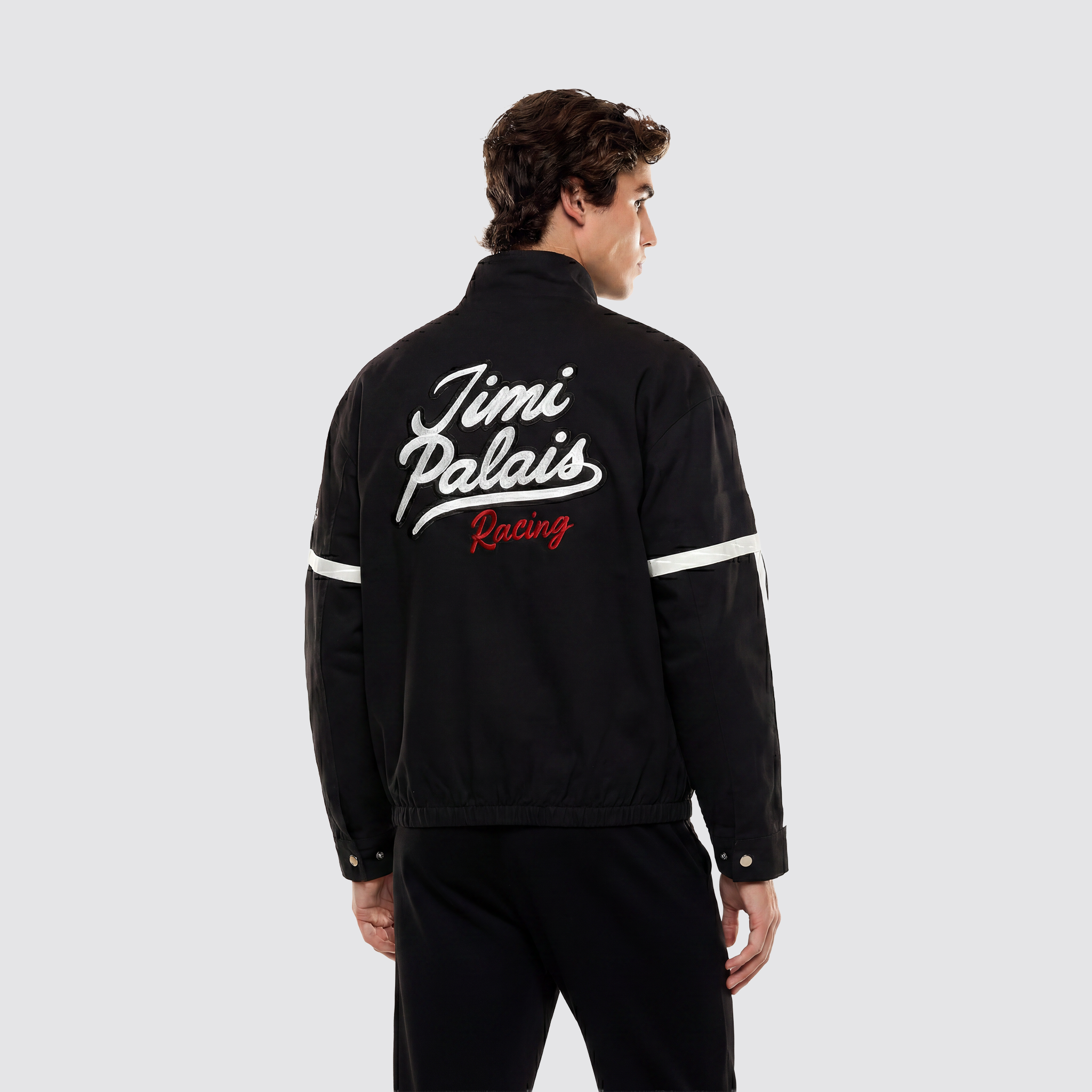 Racing Jacke mit großer „Jimi Palais Racing“ Rückenstickerei