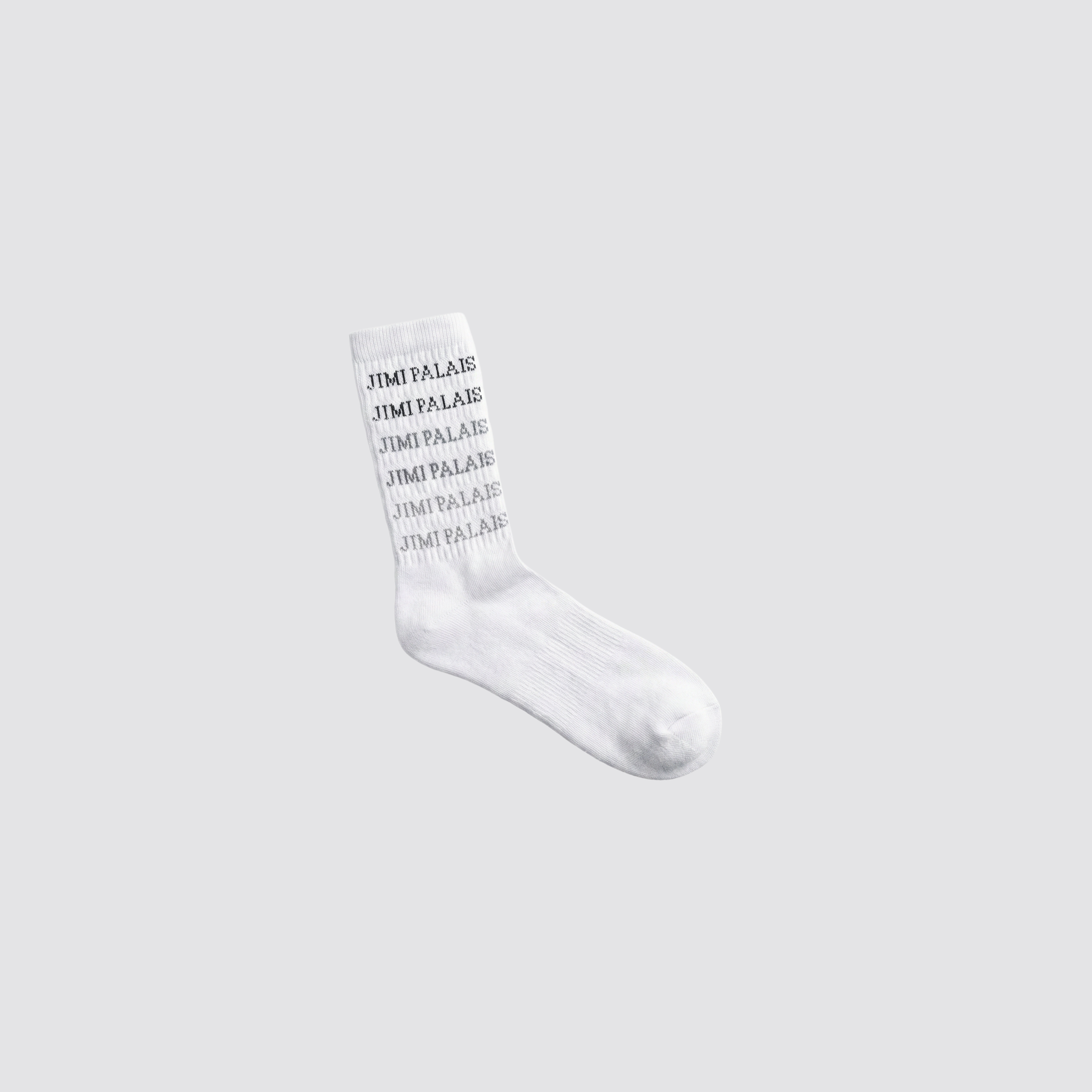 Socken mit JIMI PALAIS Schriftzug und Gummiband 